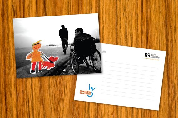 Fiziksel Engelliler Federasyonu "Maksimum Sokaktayız Kampanyası" / Kartpostal